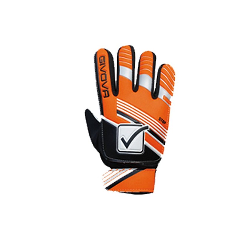 Givova, glove stop goalkeeper, orange fluo/black, 6