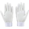 ZETT BG579HS Batting Gloves, Ambidextrous, High School Rules, White (1100),