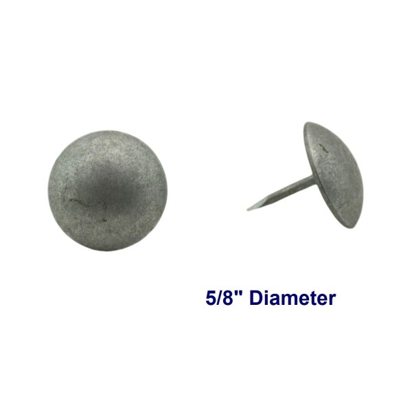 C.S. Osborne 50 Pcs 5/8" Diameter Zinc Plated Matte Pewter
