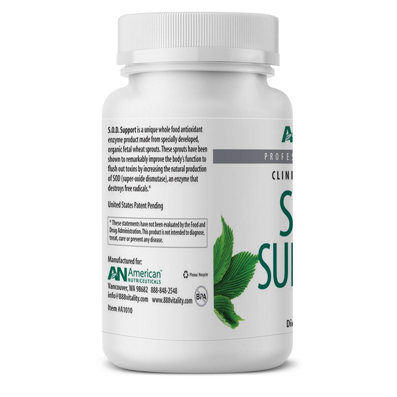 Vitality C American Nutriceuticals – S.O.D. Support – 190 Tablets