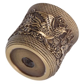 GRIRIW Vintage Brass Tea Cup Multi-Function Retro Drinking Vessel for Weddings Parties and Home Decor Elegant Chinese Style Goblet Detailed Design and Stylish Brass Beverage Cup