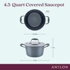 Anolon Advanced Home Hard-Anodized Nonstick Tapered Sauce Pan/Saucepot, 4.5-Quart (Moonstone)