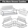 SUZLFTDZSW Shower Caddy Adhesive Replacement, Strong Adhesive Sticker Hooks for