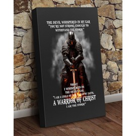 The Devil Whispered in My Ear, I Am The Storm Canvas Wall Art 1.25" S22 Home Decor Picture Positive Wall Inspiring Quotes Inspirational Office Wall Decor Living Room Bedroom 8" x 12"
