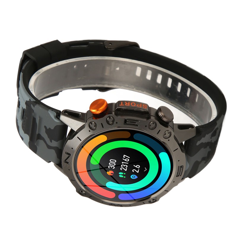 Smart Watches Camouflage Black With External Speaker Outdoor Smart Watch