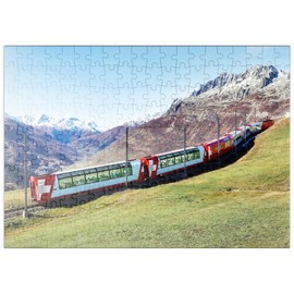 MyPuzzle Panorama Train in Andermatt, Uri, Switzerland - Premium 200 Piece Puzzle - MyPuzzle Special Collection by Puzzle Galaxy