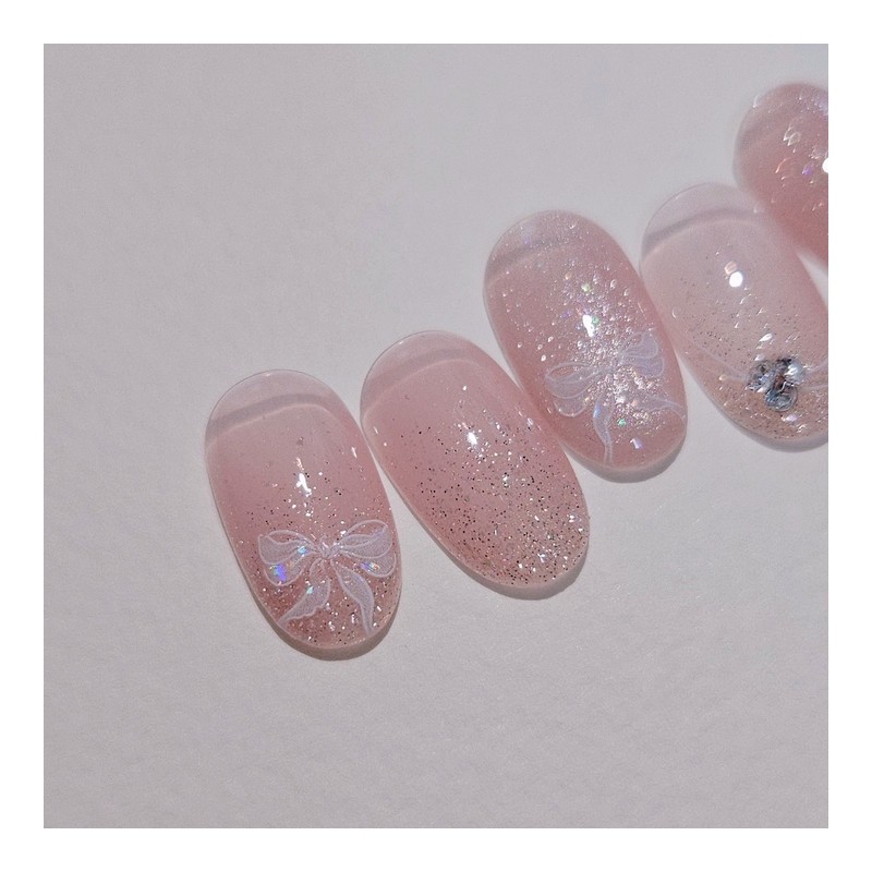 Mellow Handmade Nail Tips - Almond Short / 멜로우 수제네일팁