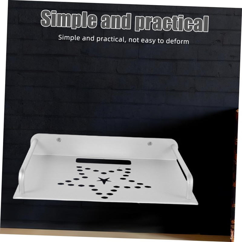 LALAFINA Strong Material Projector Bracket Wall-Mounted Router Storage Space-Saving Easy