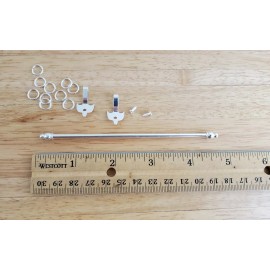 Unbranded Dollhouse Curtain Rod Silver Metal Adjustable 1:12 Scale Miniatures 4.75" - 8"