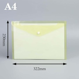 6 Assorted Color A4 Popper Wallets,12 Pcs Clear Plastic Paper Wallets for Document Storage and Office Organization Supplies - Lightweight Transparent Folders with Snap Closure