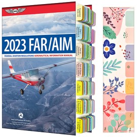FAR AIM Tabs for 2023, 92 Tabs & 8 Blank Tabs, for Private Pilot Exam, Color-Coded and Laminated, with Alignment Guide