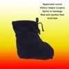 Men Women Cast Sock Dark Blue Soft Fleece Thick Adjustable