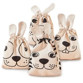 4 Stück Ostertüten Zum Befüllen Geschenktüten Ostern Mit Hasenohren, Ostertasche Zum Befüllen Leinwand Osterkörbchen Zum Befüllen, Osternester Zum Befüllen Für Kinder Osternest Gefüllt Osterkorb