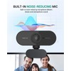 Webcam with Microphone, Full HD 1080P Webcam for PC, Laptop,