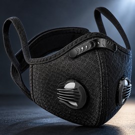 Reusable Cycling Face Mask for Outdoor Activities – Dual-Valve Design with Replaceable Activated Carbon Filters for Daily Riding