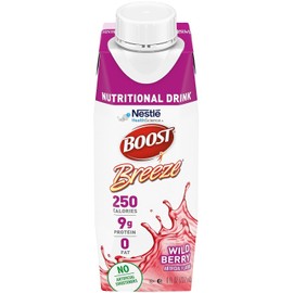 Boost Breeze Nutritional Drink Wildberry, 8 Fl Oz (Pack of 3)
