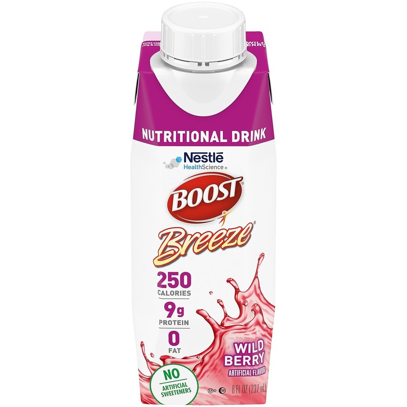 Boost Breeze Nutritional Drink Wildberry, 8 Fl Oz (Pack of