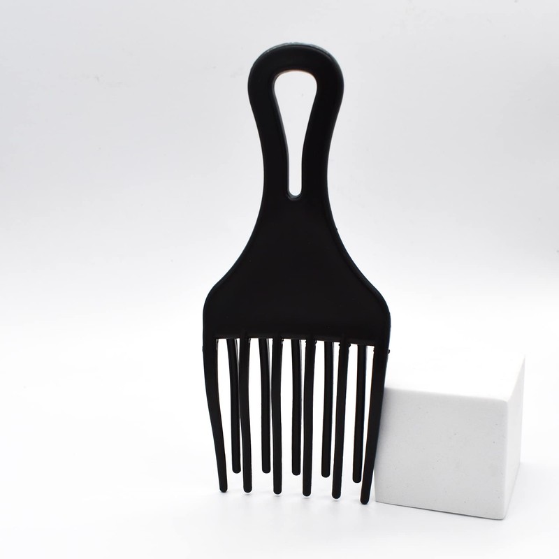 Professional Insert Afro Pick Comb, Wide Tooth Detangling Hair Fork
