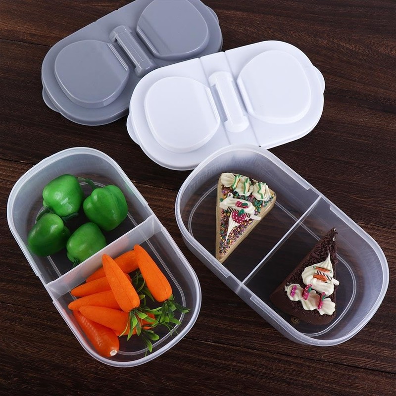Kopida 2 Pcs Food Storage Containers with Lids, Plastic Double