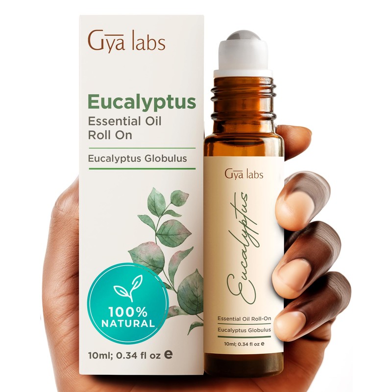 Gya Labs Calming Oil for Body (200ml) & Eucalyptus Roll