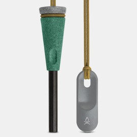 überleben Zünden Pro Ferro Rod Fire Starter Survival Tool w/Fire Striker - 1/2" Thick Fire Steel, 20,000 Strikes - Waterproof Flint and Steel - Camping Fire Starter Rod w/Wood Handle (Seawall)