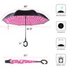 Parquet Pink Big Polka Dot Double Layer Inverted Umbrellas -