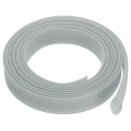 sourcing map Expandable Sleeving,1 3/16-inch 10ft Cable Sleeve, Gray