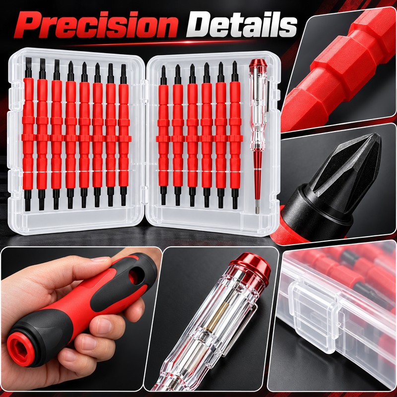 31-in-1 Insulated Screwdriver Kit – Interchangeable Bits with Magnetizer/Demagnetizer and