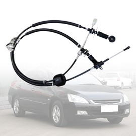 NLQR Transmission Manual Shifter Cables Fit for Honda Accord/Accord Euro-R/TSX 2001-2008 K24 5 or 6 Speed Transmission, Replace 54100-SDA-A01 54310-SDA-L02