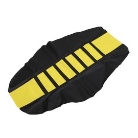 X AUTOHAUX Motorbike Dirt Bike Seat Cover Anti Slip Seat Cushion Yellow Black