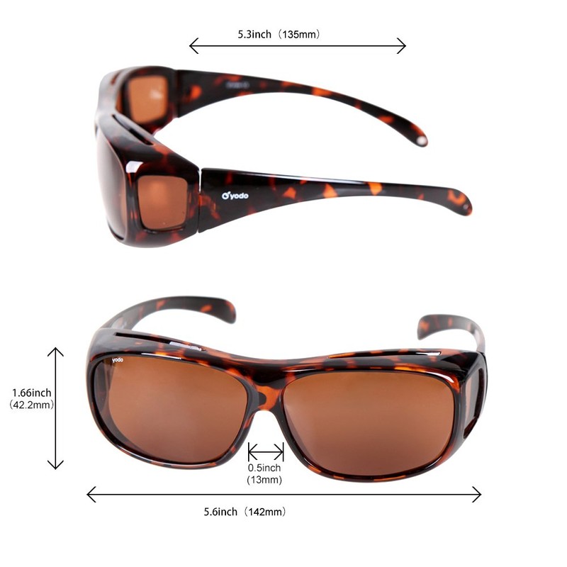 yodo Fit Over Glasses Sunglasses with Polarized Lenses for Men