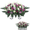 Lodou Cemetery Flowers for Grave,Headstone Flower Saddle,Flowers for Cemetery Grave