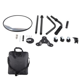 Under Vehicle Inspection Mirror with Light, Under Car Mirror 12 Inch Adjustable Angle Telescoping Handle Magnifying Vehicle Security Tool, Portable Convex Search Mirror with Carry Bag