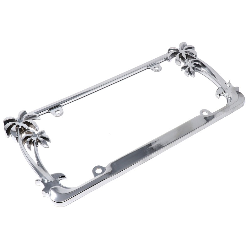Cruiser Accessories 19003 Palm Tree License Plate Frame, Chrome