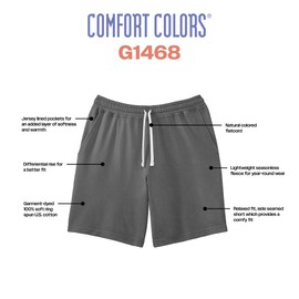 Comfort Colors Adult Lightweight Cotton Sweat Shorts with Pockets, Style G1468, Blue Jean, Medium