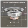 Highcraft 9733 Kitchen Sink (3-1/2'' Inch) Stainless Steel Drain Assembly