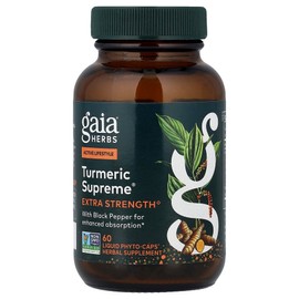 Gaia Herbs Turmeric Supreme 60 Liquid Phyto-Capsules Curcumin Herbal Supplement, Gaia Herbs Turmeric Supr, 1 Count / Gaia Herbs 가이아허브 Turmeric Supreme 60 액상 파이토-캡슐 커큐민 허브보충제, Gaia Herbs 가이아허브 Turmeric Supr, 1개