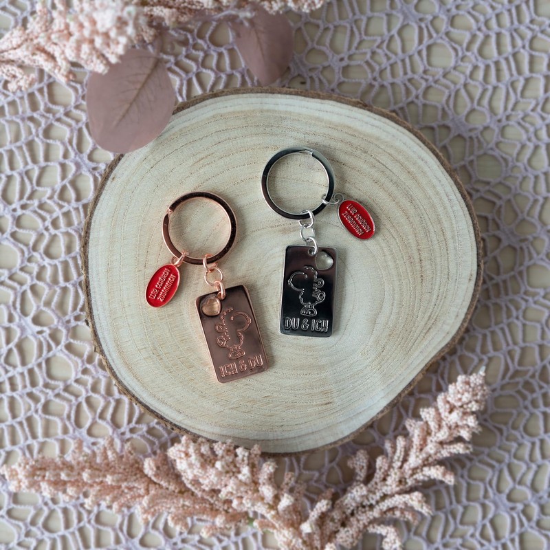 Sheepworld Key Ring for Two Motifs "You, I, We", Pendant