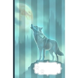 Majestic Wolf Notebook: Bold Blue Stripes and Powerful Wolf Design – Perfect for Journaling, Creative Writing, and Daily Reflection