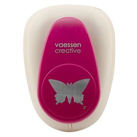 Vaessen Creative Craft Paper Punch XXL, Butterfly, for DIY Projects, Scrapbooking, Card Making and More, Metal, Multi-Colour