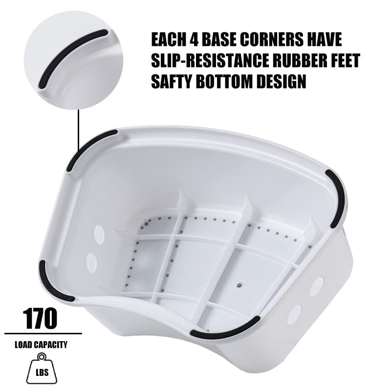 UNCLE WU Step Stool for Kids - Bathroom Safety Bottom