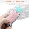RUABIBAN for Lexus Key Fob Cover with Keychain, Pink Genuine