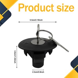 Locking Gas Cap, 8U5Z-9C268-B Lock Fuel Filler Plug for Ford Edge F150 Escape Expedition Explorer Fiesta Flex Focus Fusion Taurus & Mercury Milan Mariner & Lincoln MKS MKT MKX MKZ Navigator