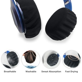 Aleicx Xklmb 3 Pairs Stretchable Fabric Headphone Covers/Washable Sanitary Ear pad,Earcup Earpad Covers Fit Most On Ear Headphones 8-11cm(3.14" - 4.33") Earpads