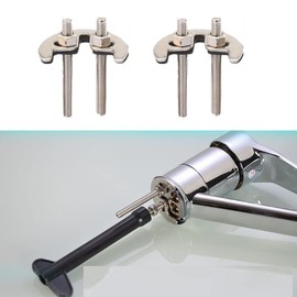 UtySty 3 Set Faucet Mounting Nut and Washer Double Hole Bracket Fastener Anti-loosening Fixing Kit Gasket Lock Nuts Bolt for Kitchen Basin Tap Bathroom Sink Replacement Repair Parts Accessories