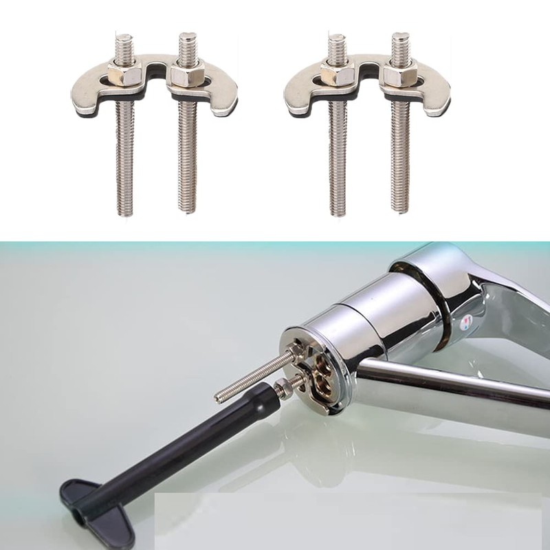 UtySty 3 Set Faucet Mounting Nut and Washer Double Hole