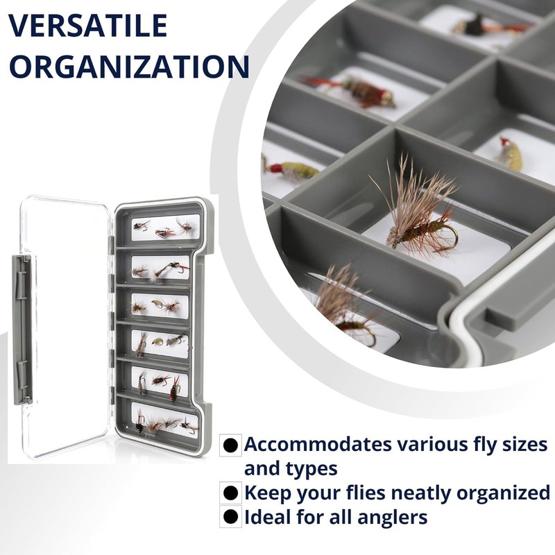 Maxcatch New Magnetic Back Fly Box Clear Waterproof Fly Fishing