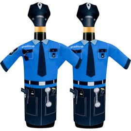 Christmas Gifts for Police Officers,Police Academy Graduation Gifts,Police Graduation Decorations,Police Wine Bottle Covers,Police Retirement Party Decorations,Police Party Supplies,Police Gifts