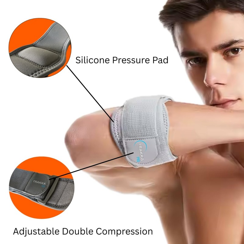 TRAKKAPRO adjustable compression elbow support for sports and recovery- Comfortable