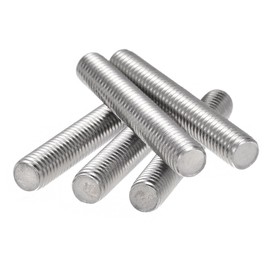 sourcing map 5Pcs M8 x 50mm Fully Threaded Rod 304 Stainless Steel Right Hand Threads